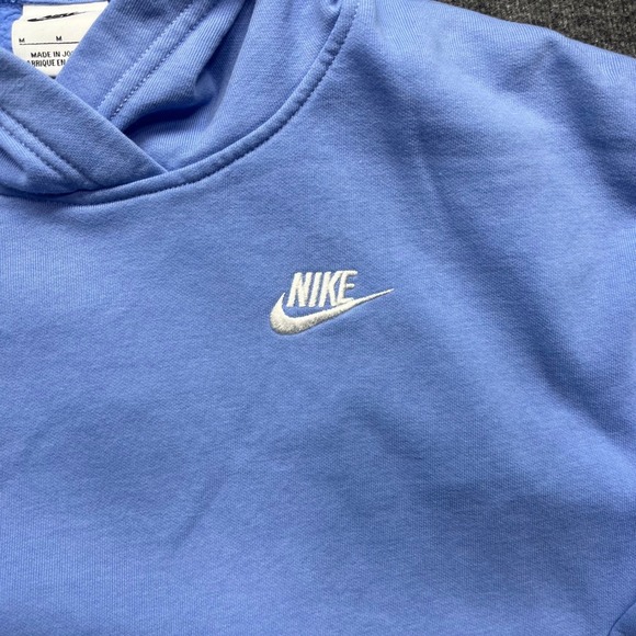 Nike Hoodie Womens Medium Blue FZ5579-494 Fleece Pullover Sweatshirt - Picture 2 of 16